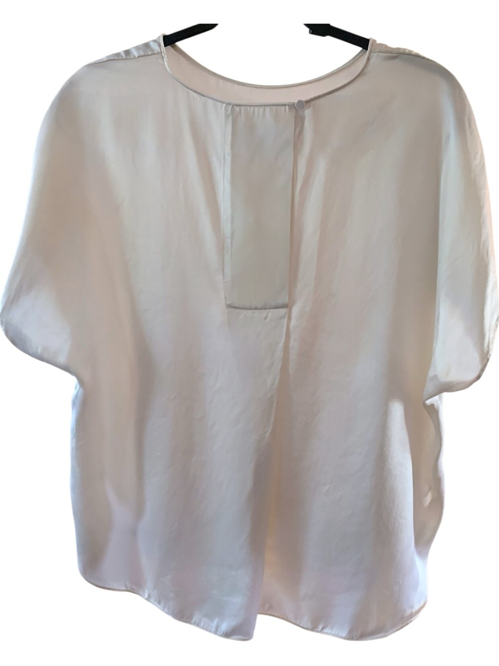 100% Silk Dolman Sleeve Blouse Minimalist Top Ivory Cream Banana Republic Size M - Picture 4 of 9